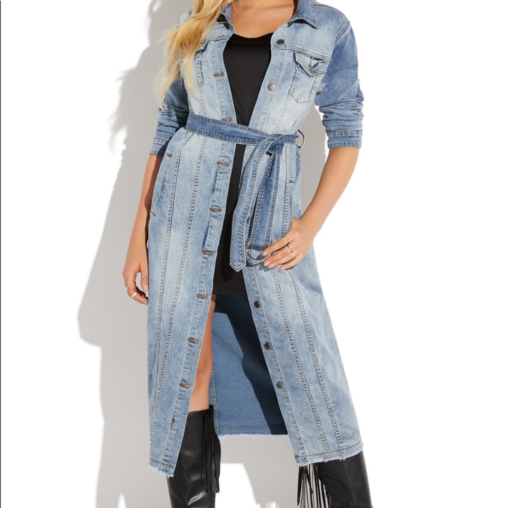 JustFab Jean Trench Coat 🧥
